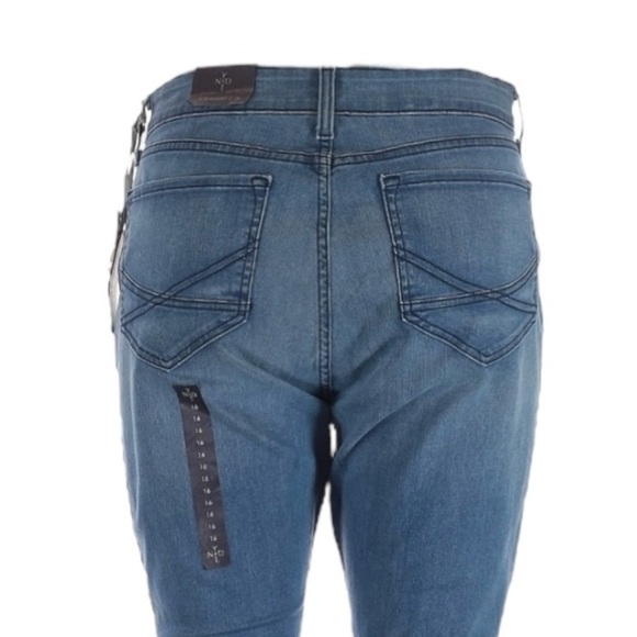 NYDJ Straight Leg Jeans Size 16 Blue High Rise Stretch Denim NWT Made in USA - Picture 5 of 9